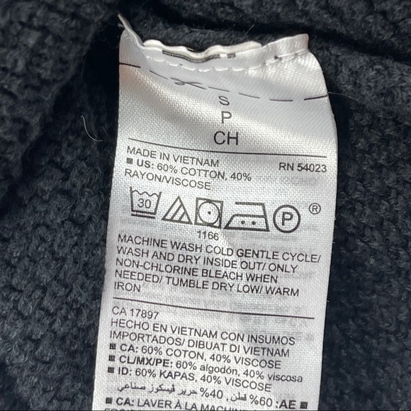 Old Navy Womens Sweater V Neck Black Small Petite - Picture 8 of 8